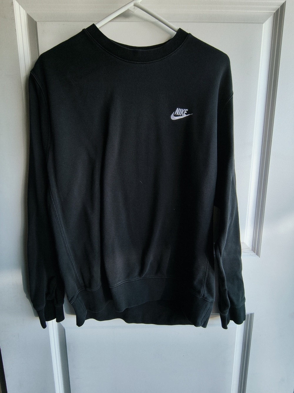 Nike Black Crewneck Sweatshirt with White Swoosh